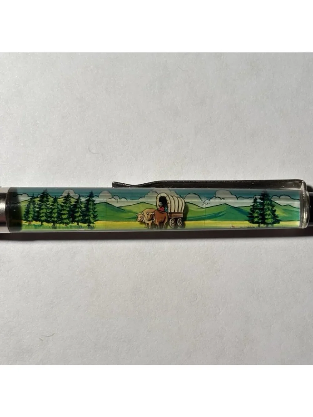 Oregon Trail Collector's Edition Floaty Pen Oxen Covered Wagon Moves Souvenir